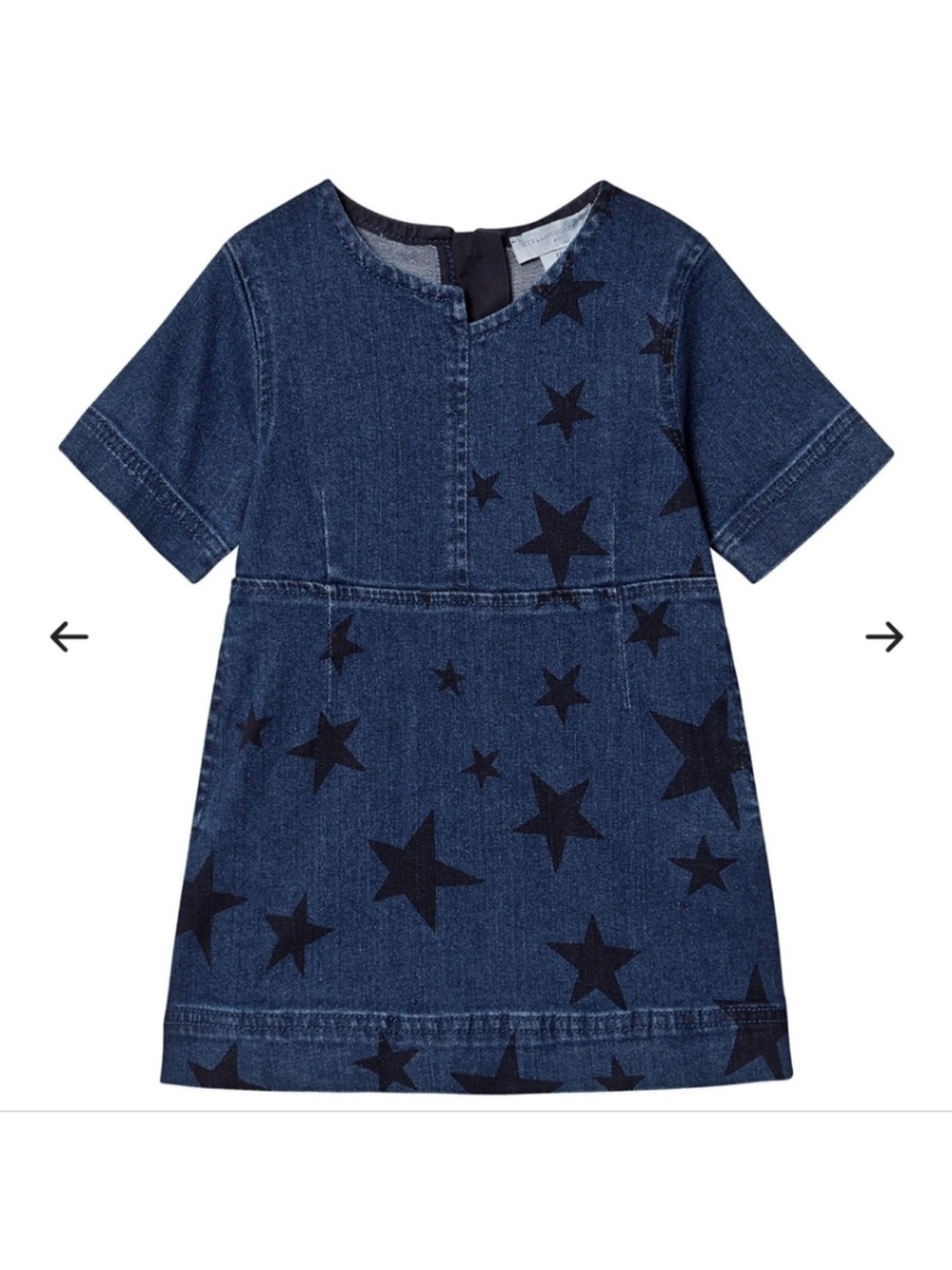 Stella McCartney Kids Spread Stars Denim Western Dress Blue and Black Size 10